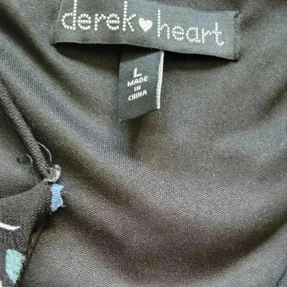 Derek heart black and floral sleeveless romper size large juniors - Picture 9 of 11